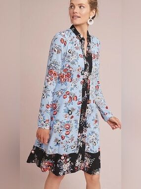 Anthropologie | Dresses | Anthropologie Somerset Maxi Dress Longsleeve  Chiffon Edition | Poshmark